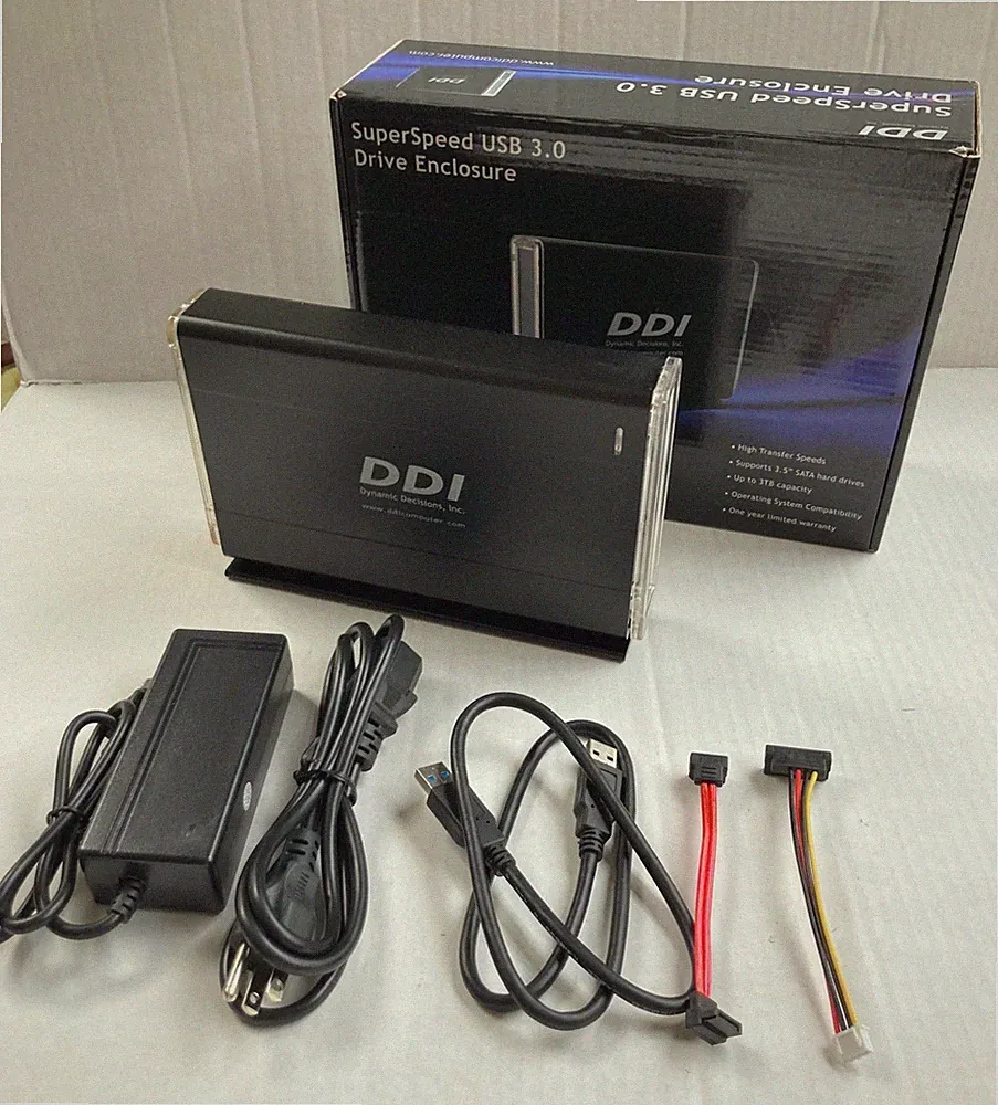 NEW 3.5" SATA/IDE Drive USB 3.0 External Enclosure 1/2/3 TB HDD US Ship Hi Speed
