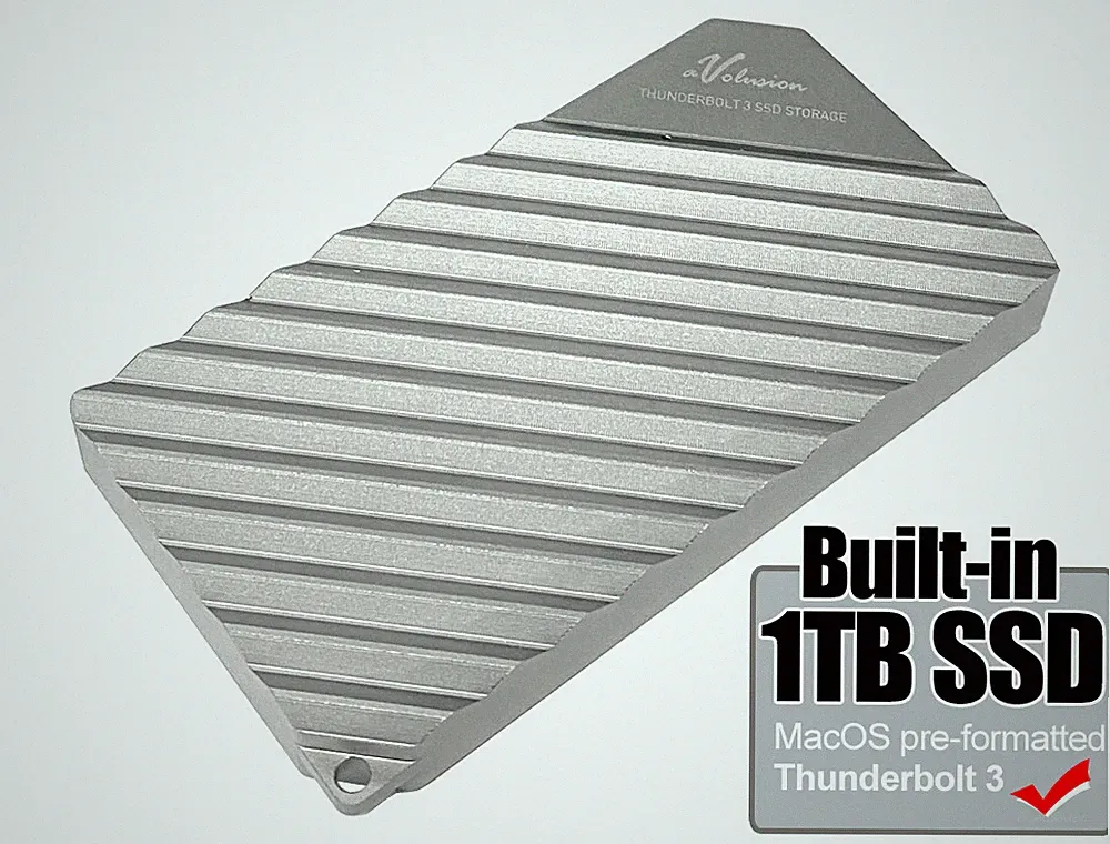 New Avolusion 1TB Thunderbolt 3 Portable External SSD for Macbook, Mac Pro, iMac