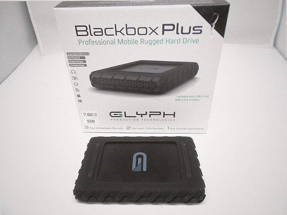 NEW Blackbox Plus 7.68TB SSD SATA External Hard Drive USB-C Micron MTFDDAK7T6TDC