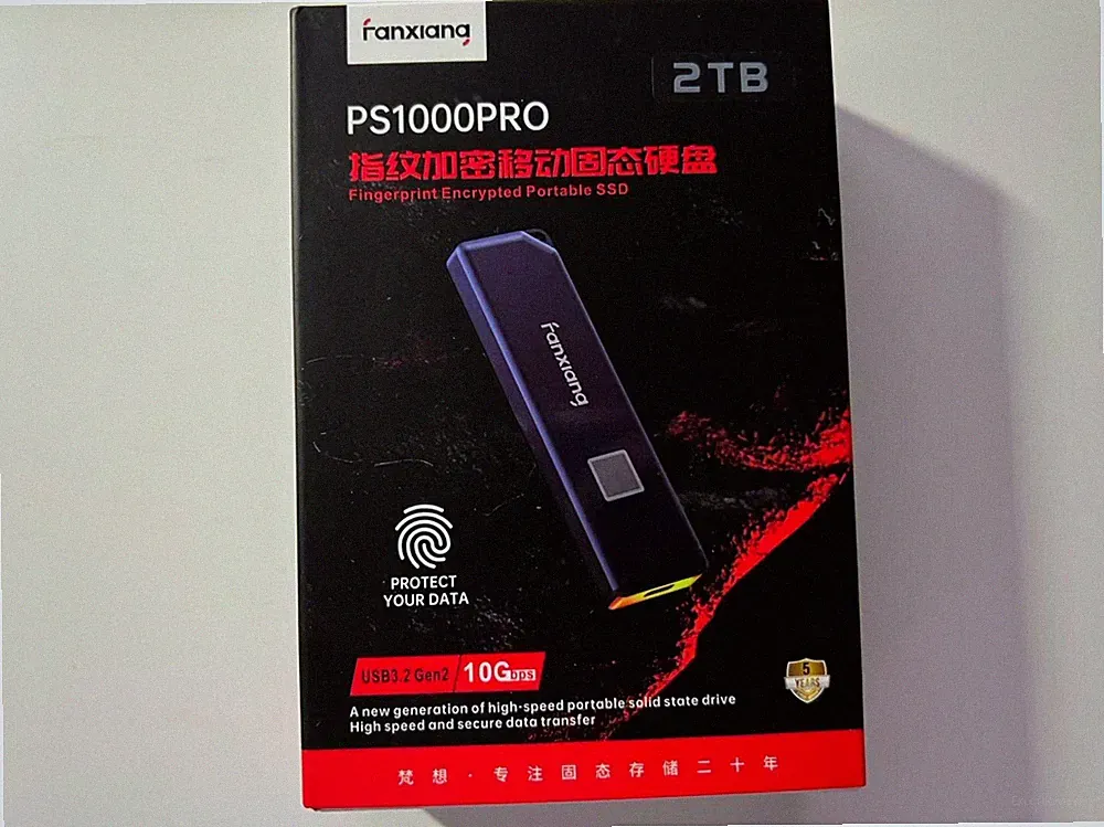 New Fanxiang 2TB Fingerprint Encrypted High Speed Portable External SSD