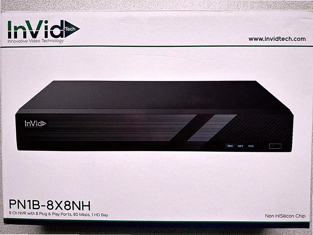 NEW Invid Tech PN1B-8X8NH 2TB 8 Channel NVR HDMI/VGA Out 2TB Hard Drive