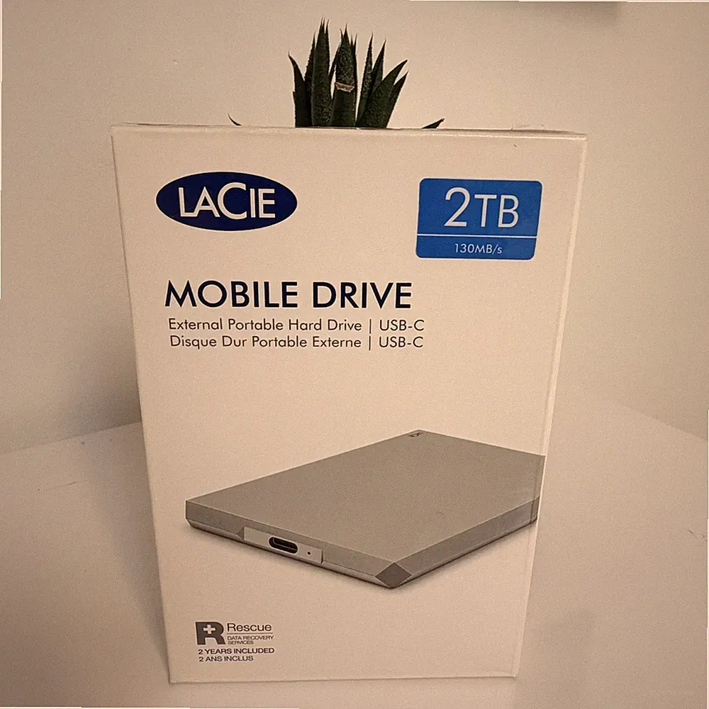 New LaCie 2TB Mobile Drive External Portable USB-C