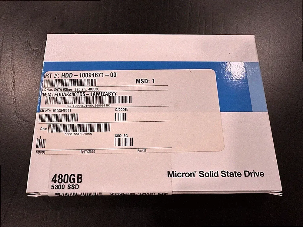 New MICRON 5400 PRO SSD 480GB SATA Enterprise Drive MTFDDAK480TDS-1AW1ZABYY