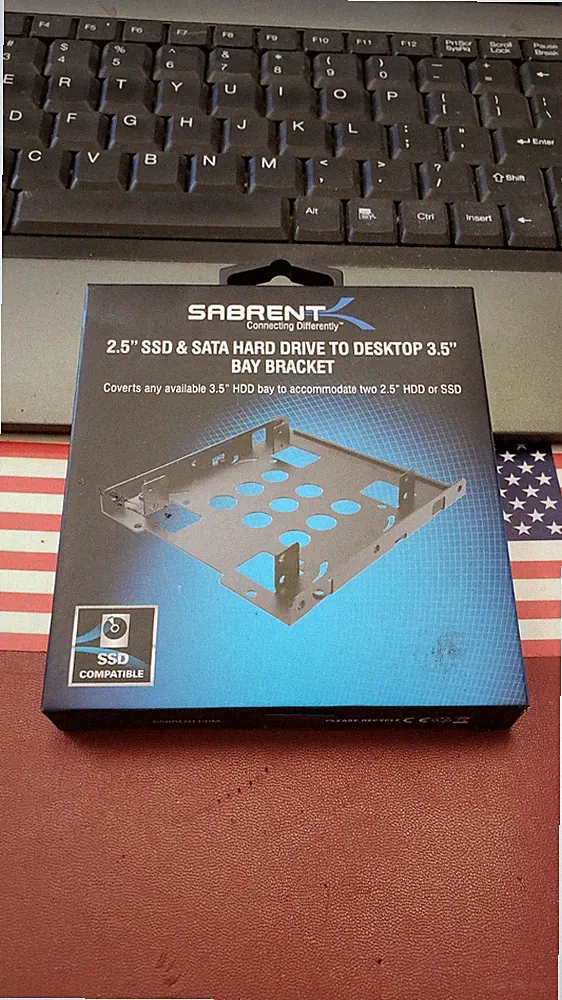 NEW SABRENT 2.5" SSD & SATA HARD DRIVE TO DESKTOP 3.5" BAY BRACKET BK-HDDH