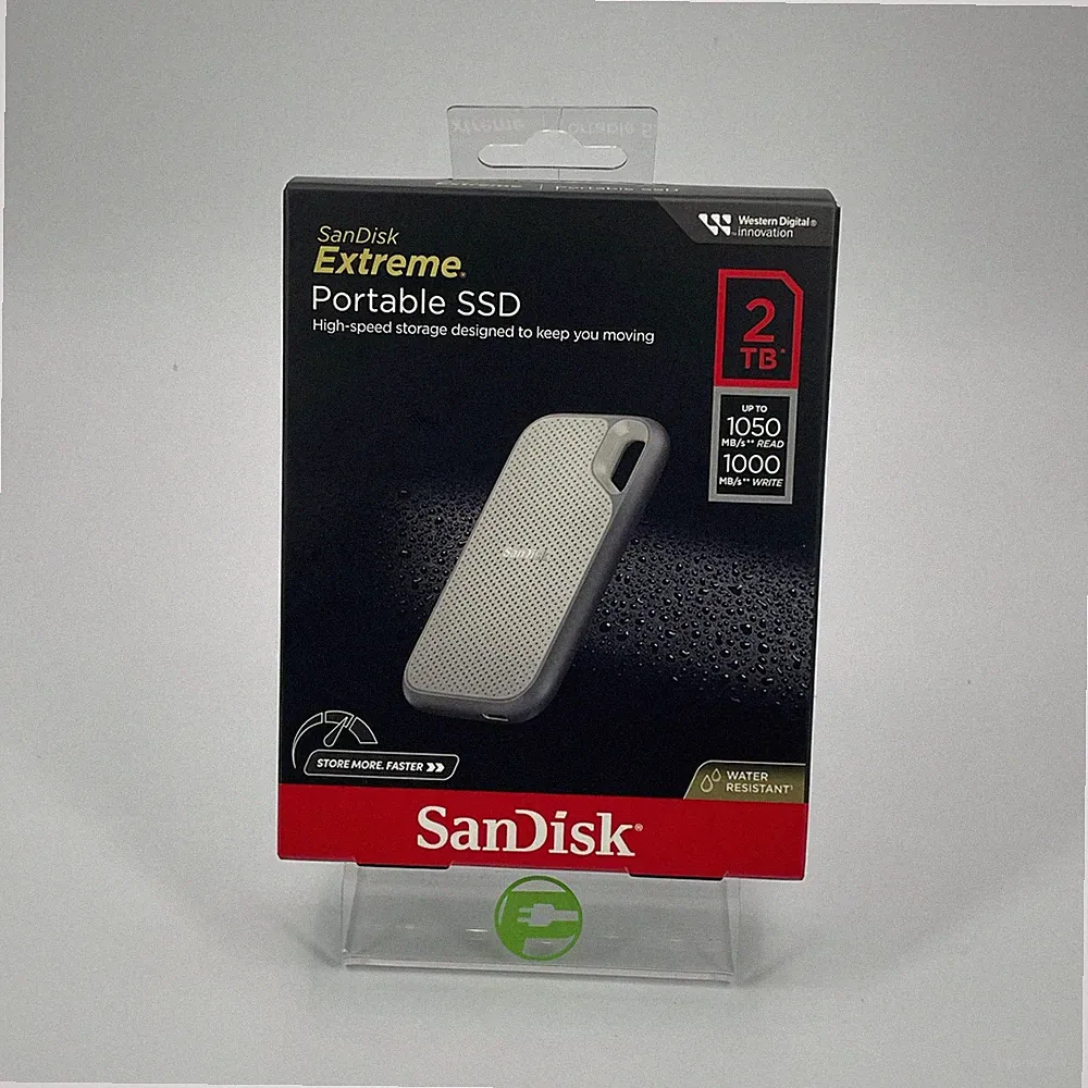 New SanDisk Extreme Portable 2TB USB-C SSD SDSSDE51-2T00-AW25 Water Resistant
