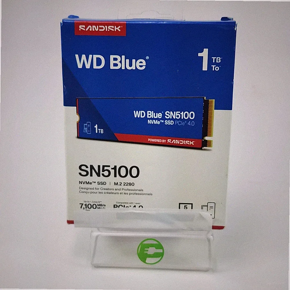 New SanDisk WD Blue SN5100 1TB PCIe 4.0x4 NVMe M.2 2280 SSD WDS100T5B0E