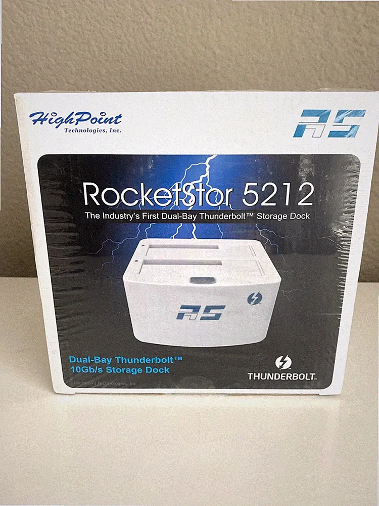 NEW SEALED - HighPoint RocketStor RS 5212 Thunderbolt Hard Drive Storage Dock