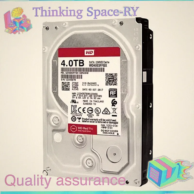 New Western Digital WD4003FFBX 4TB 7200RPM SATAIII6Gb/s 256MB NAS Hard Drive HHD