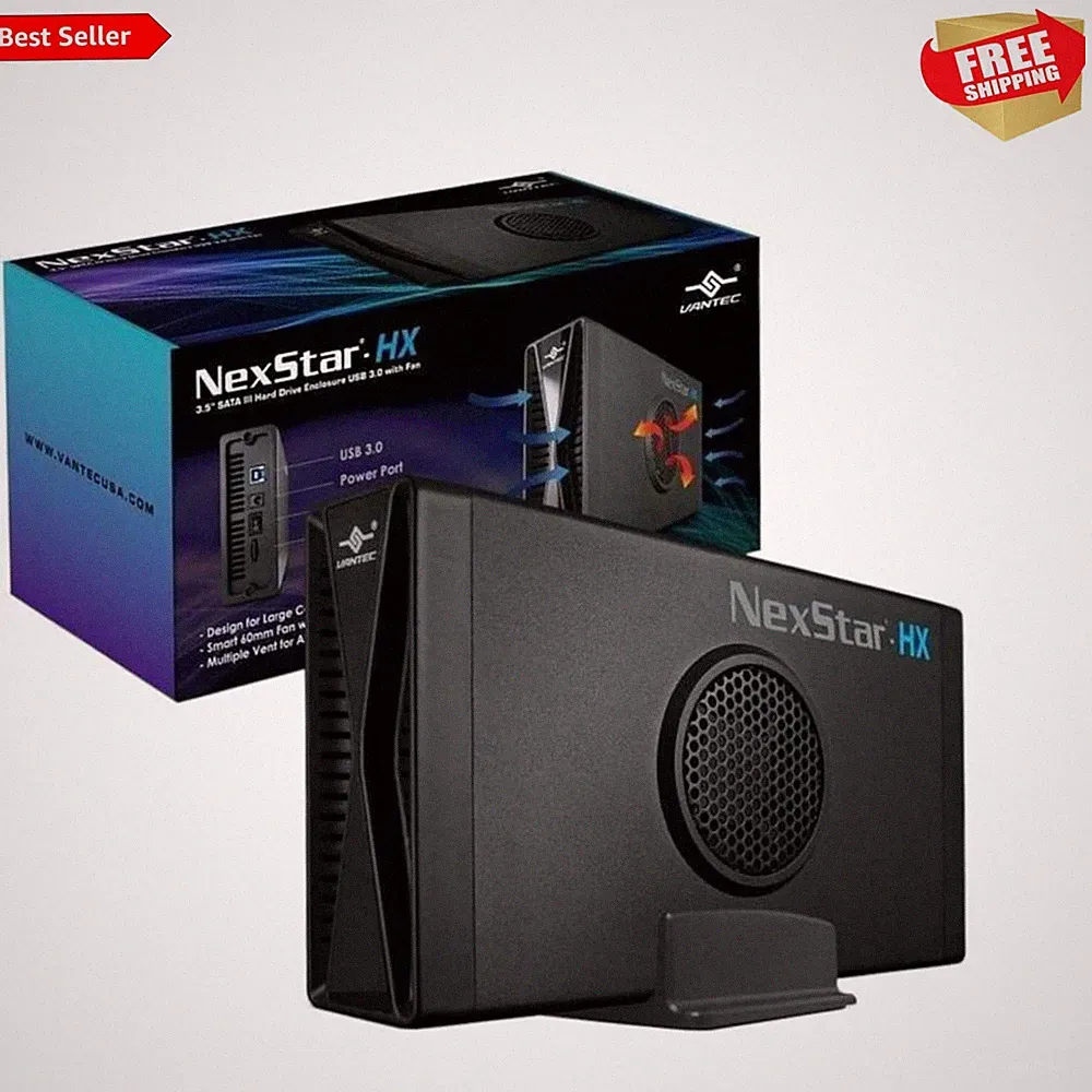 NexStar HX, 3.5" SATA III Hard Drive Enclosure USB 3.0 With Fan NST-387S3-BK