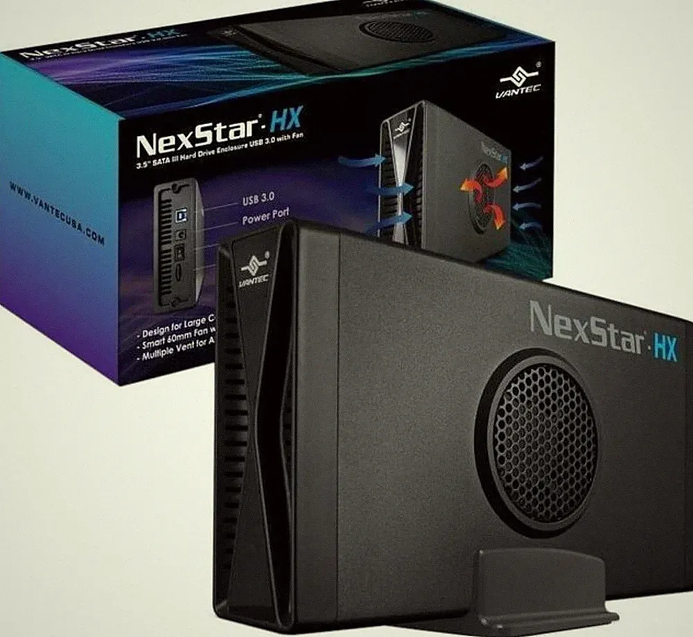 Nexstar HX, 3.5" SATA III Hard Drive Enclosure USB 3.0 with Fan (NST-387S3-BK)