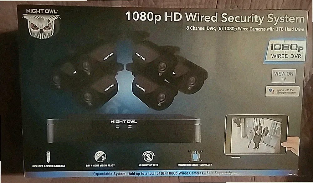 Night Owl 8-Channel Wired DVR 1080p HD Security 6 Cameras 1TB Hard Drive *NIB*