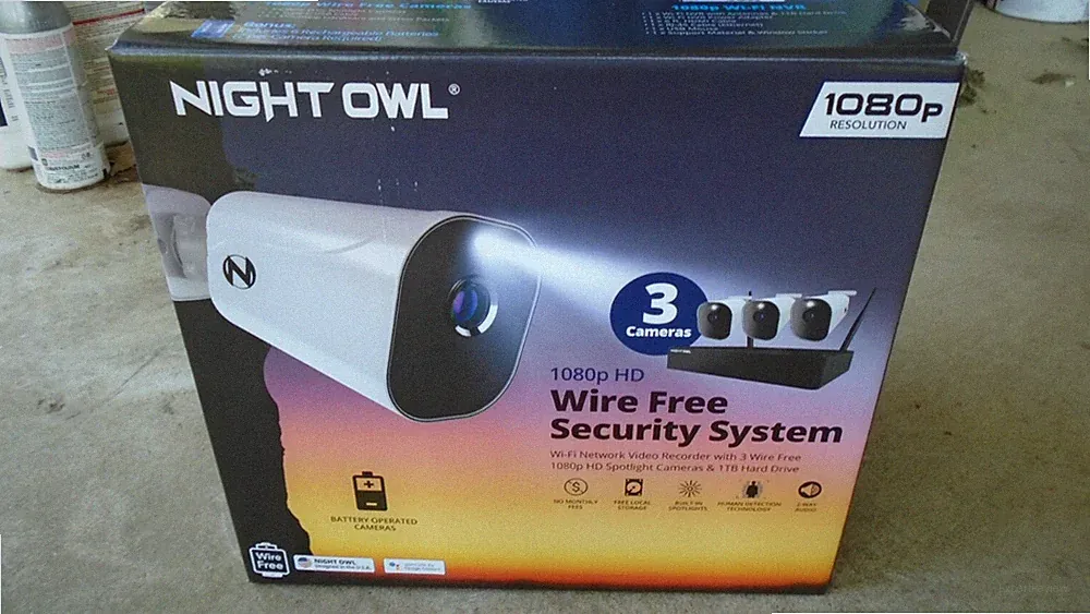 Night Owl NVR 3 Wireless Cameras 1 TB Hard Drive Motion Detection 2-way Audio