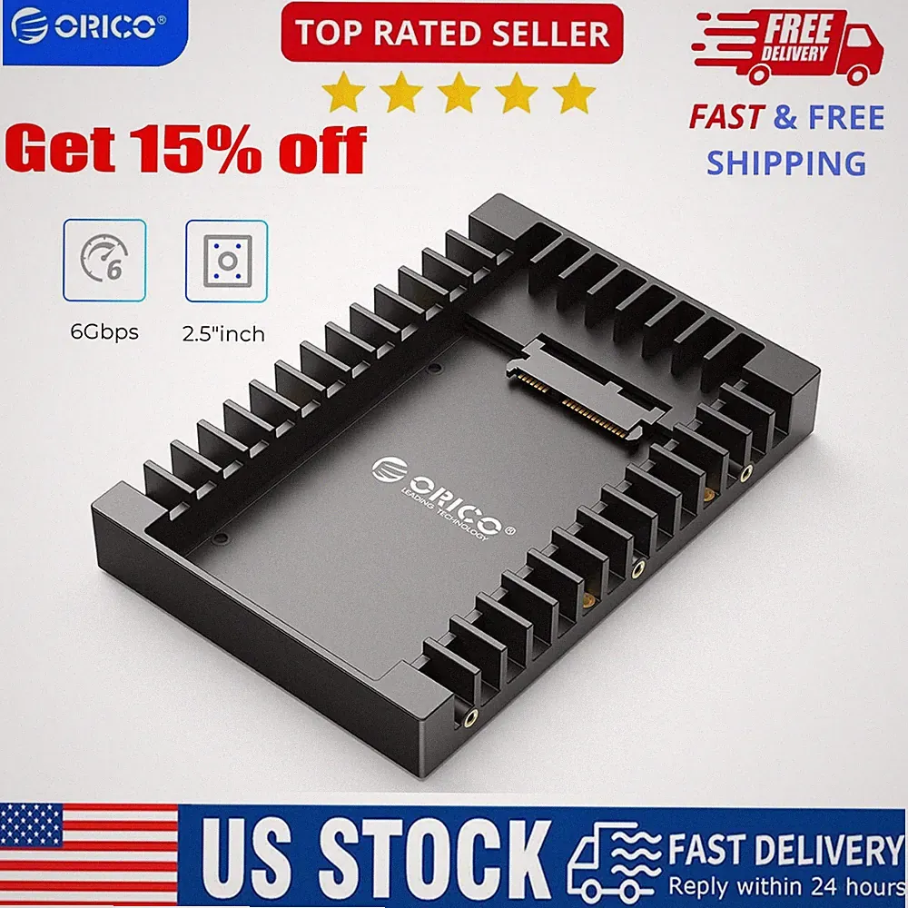 ORICO 2.5 to 3.5'' Hard Drive Adapter Converter SATA III for 7/9.5/12.5mm HDDSSD