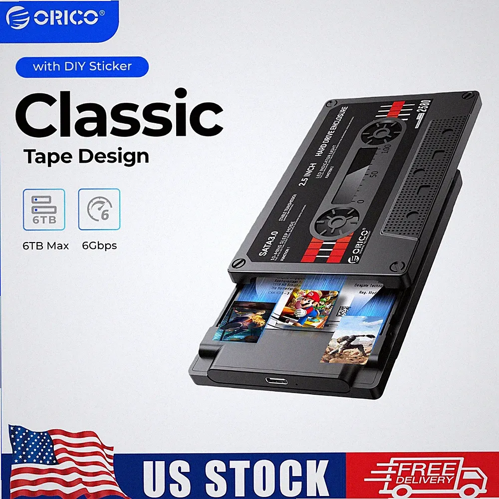 ORICO 2.5" USB3.0/Type C External Hard Drive Enclosure fpr WD Seagate Toshiba