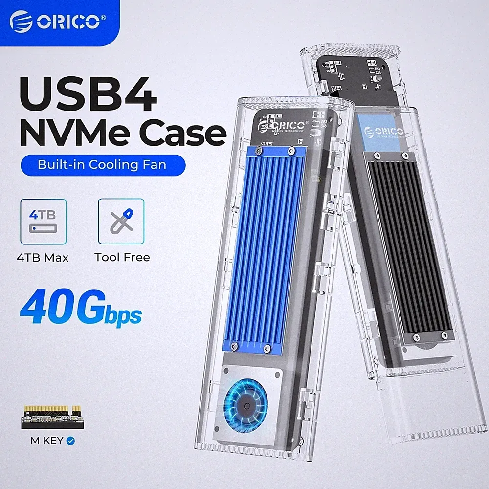 ORICO 40Gbps M.2 NVMe SSD Enclosure External Hard Drive Case for