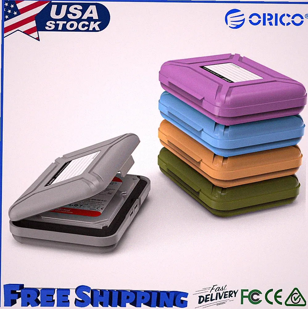 Orico 5Pcs 3.5" Protective Storage Case Dust-proof Moisture-proof Hard Drive Box