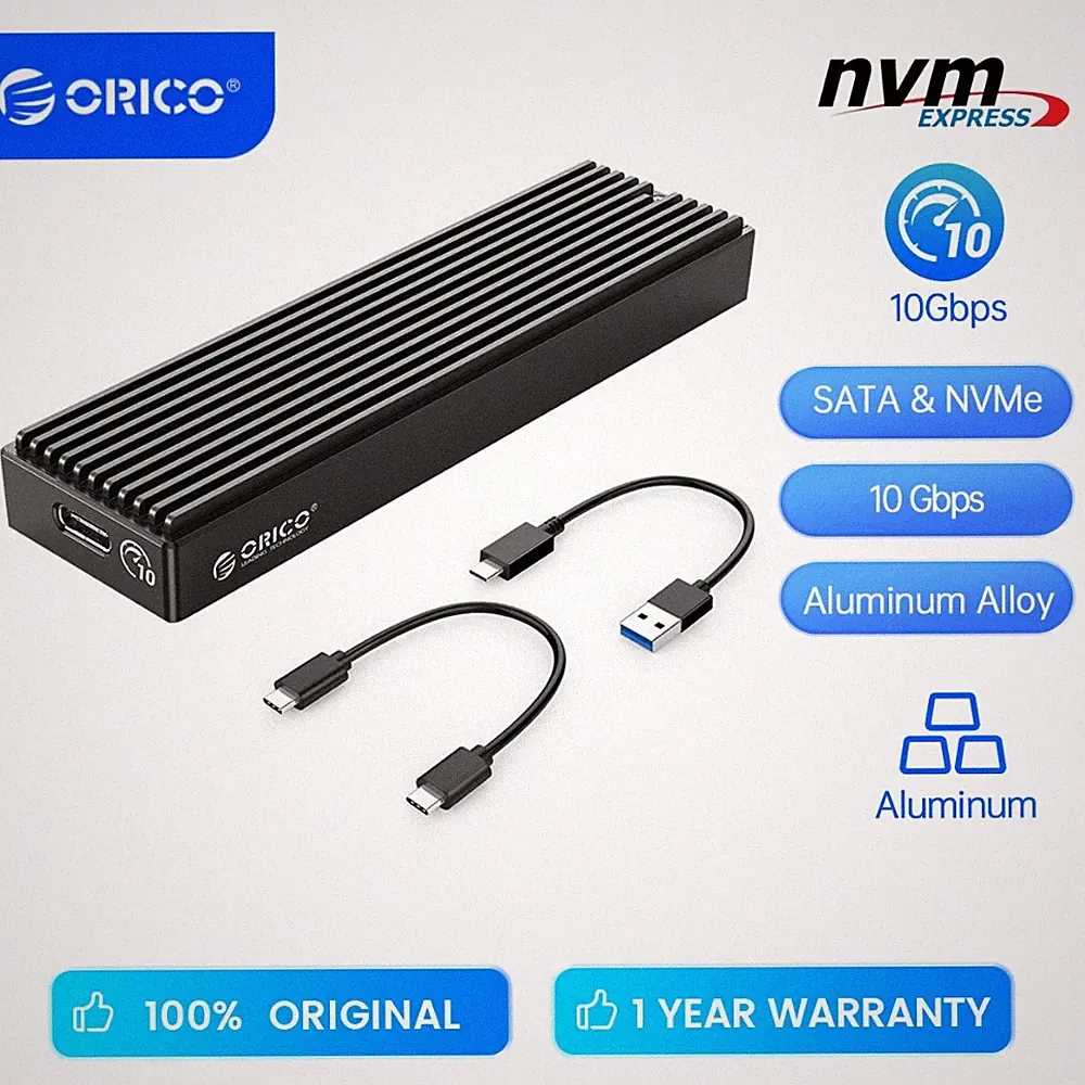 ORICO M.2 NVME SSD Case Type-C M2 NVME Hard Drive Enclosure 10Gbps w/ UASP 4TB