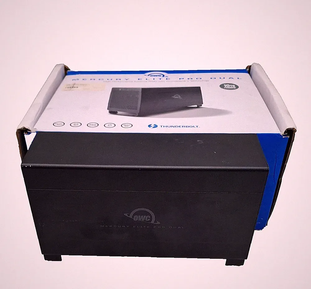 OWC Mercury Elite Pro Dual 10TB Thunderbolt/USB 3 external HDD/no power adapter