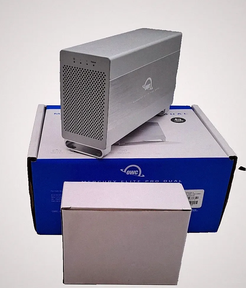 OWC Mercury Elite Pro External Desktop 4TB Hard Drive with power supply/44hours