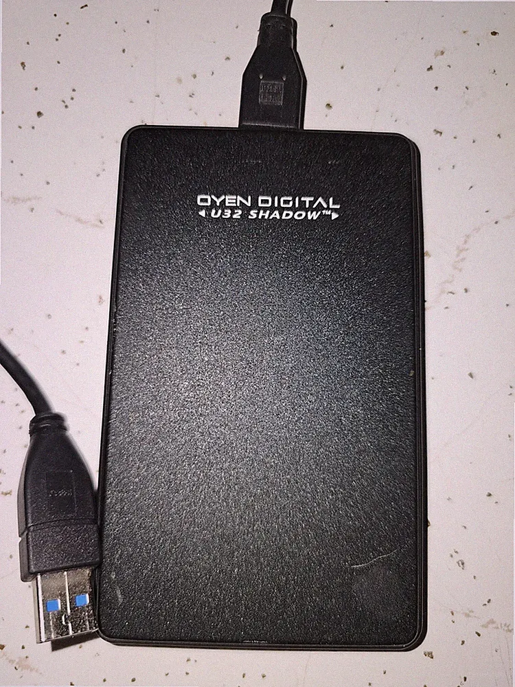 Oyen U32 Shadow 1TB USB-C External Hard Drive Unformatted WORKS See Pics