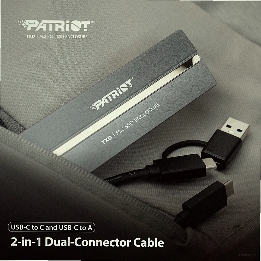 Patriot M.2 NVMe SSD Enclosure USB3.2 Gen2 10Gbps Type-C For 2230/2242/2260/2280