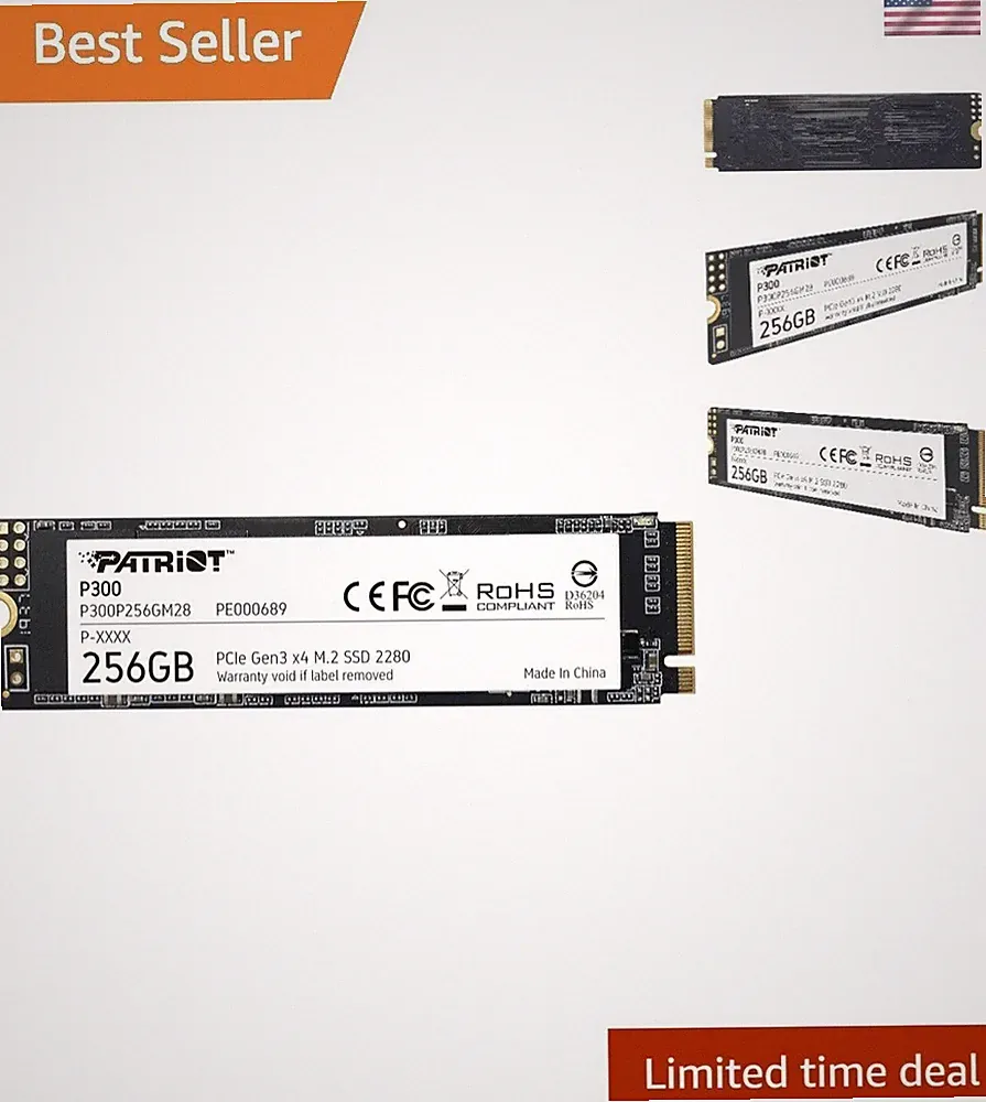 Patriot P300 256GB PCIe Gen 3 SSD - Ultimate Upgrade for Speed & Performance