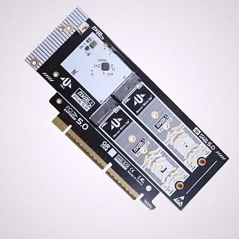 PCIe 5.0 to M.2 NVMe Support Adapter Card NVME Expansion Hard Drive Easy Install