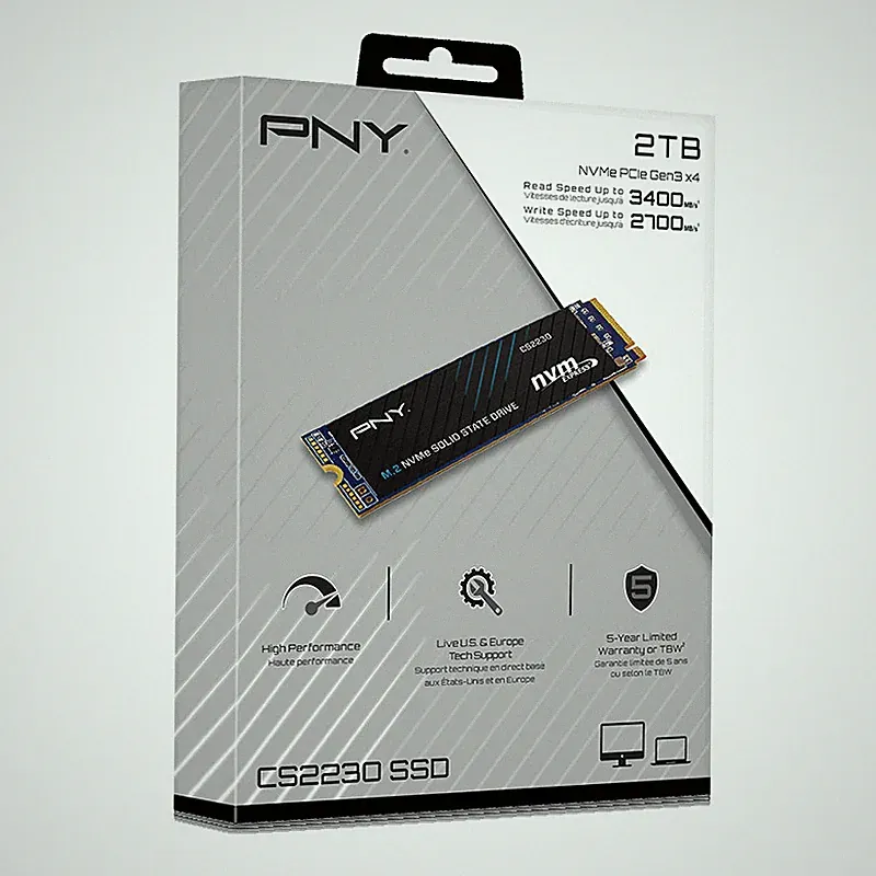 PNY 2TB M.2 2280 PCIe Gen3 x4 NVMe SSD [M280CS2230-2TB-RB] CS2230 - Brand New