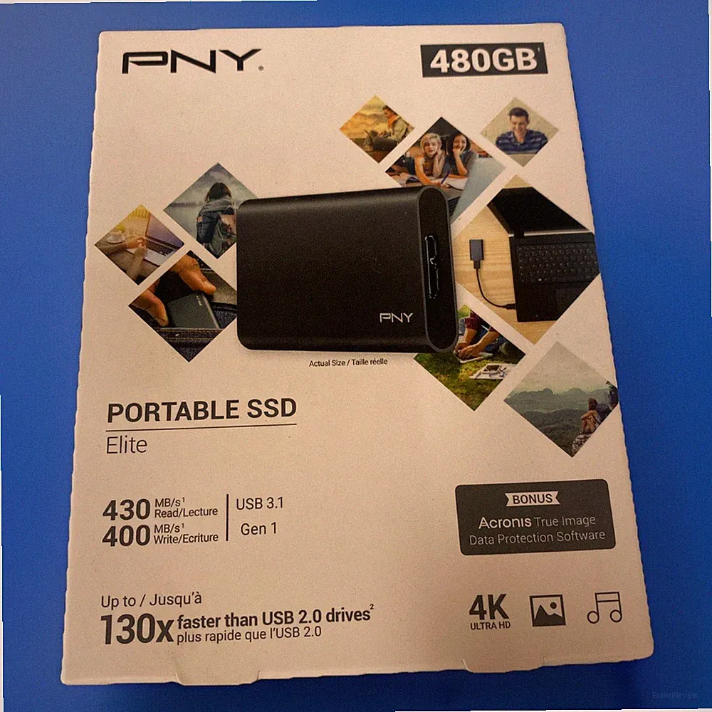 PNY Elite 480GB External 2.5" SSD USB 3.0 (PSD1CS1050-480-FFS) PC/Mac PS4 XBOX