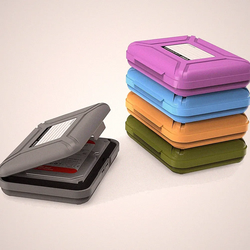 Portable 3.5 Inch HDD/SSD Hard Drive Case with Anti-Static & Multi-Color Design