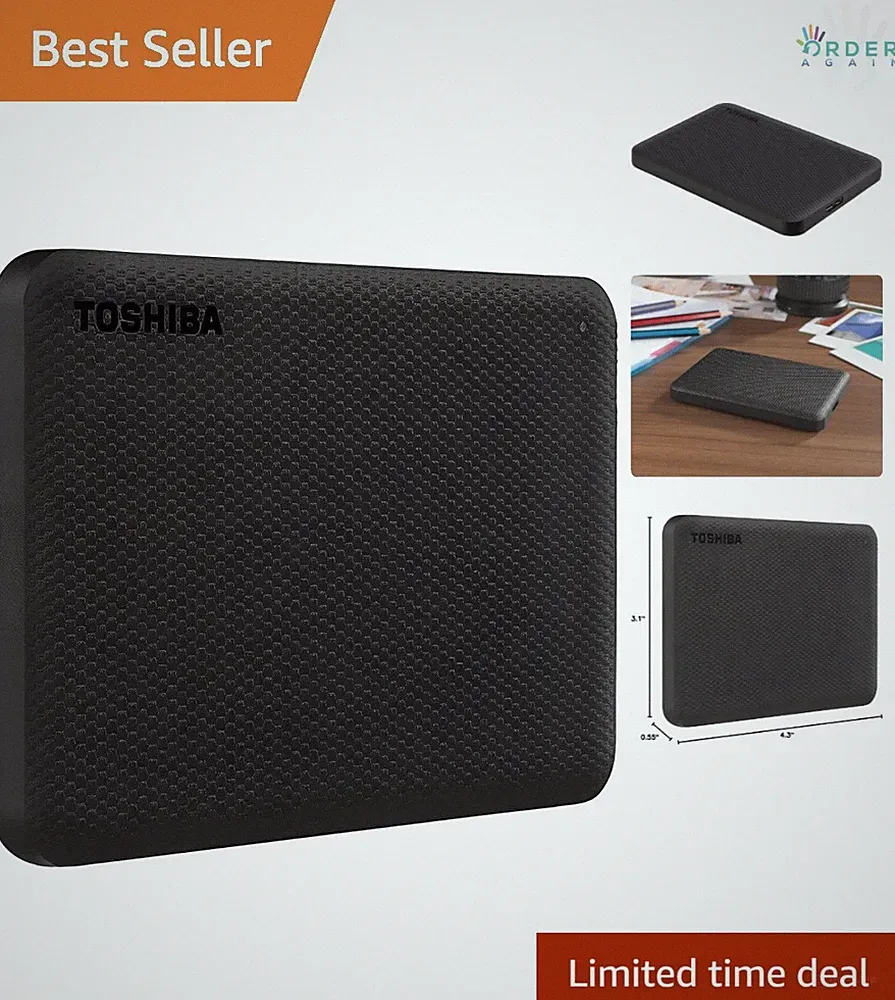 Portable External Hard Drive 2TB USB 3.0 Backup PasswordProtection PC Mac