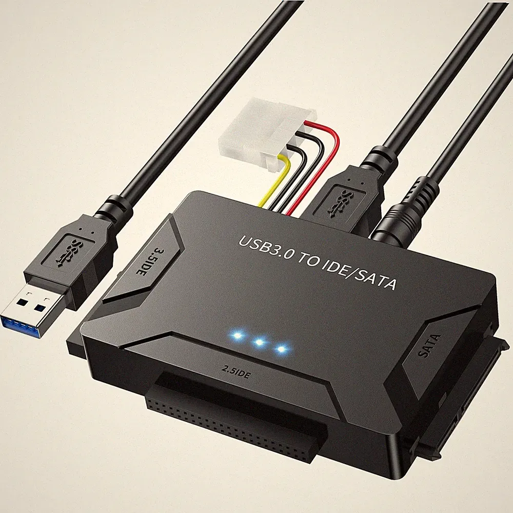 POSUGEAR USB 3.0 to IDE and SATA Adapter, Hard Drive Adapter Cable Universal fo