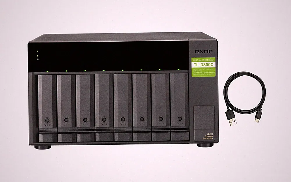 QNAP TL-D800C 8 Bay Desktop JBOD Storage Enclosure with USB 3.2 Gen 2 Type-C...