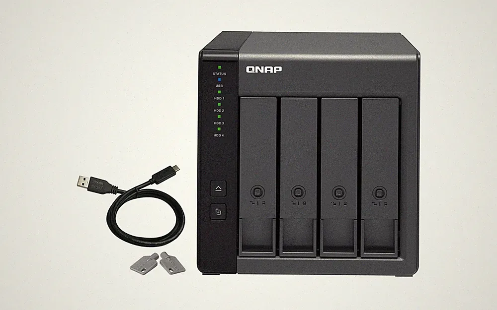 QNAP TR-004 4 Bay USB Type-C Direct Attached Storage (DAS) with hardware RAID...
