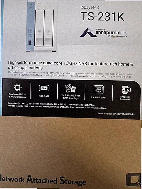 QNAP TS-231K 2 Bay Personal Cloud NAS for Backup and Data Sharing.