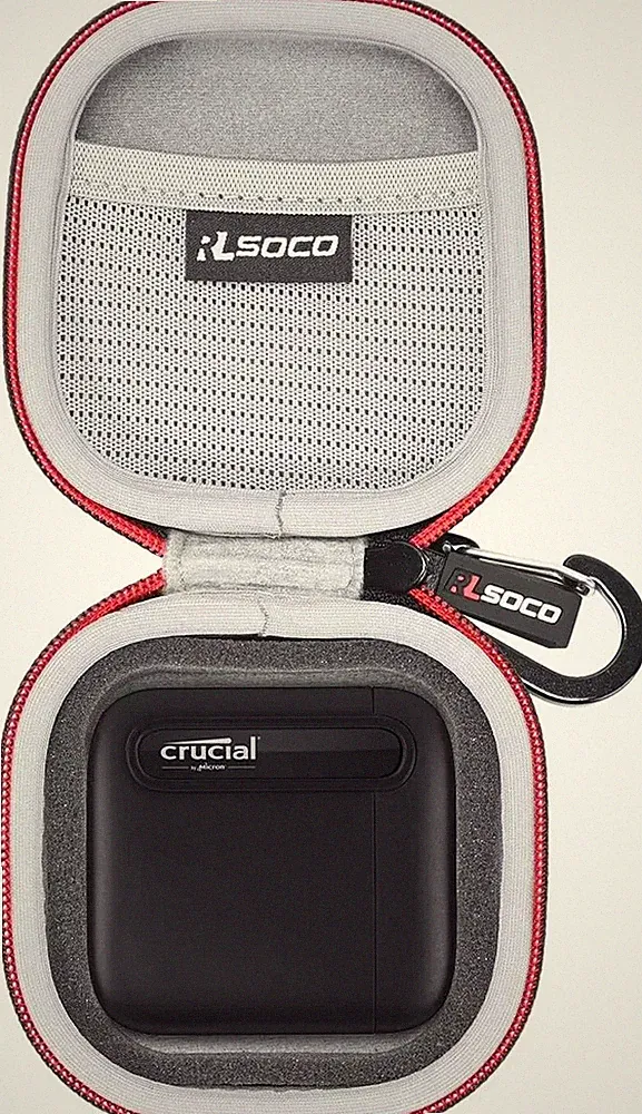 RLSOCO Hard Case for Crucial X6/X9 Pro/X10 Pro Portable SSD 1TB/2TB/4TB/500GB Ex