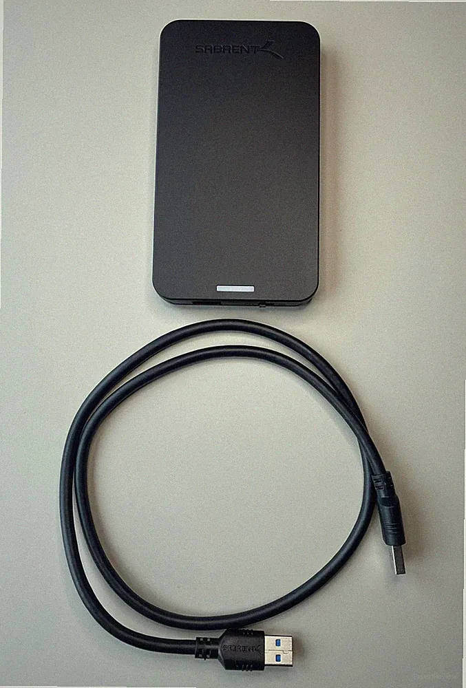 Sabrent 2.5" SATA SSD Hard Drive USB 3.0 Enclosure, Black (EC-UASP)