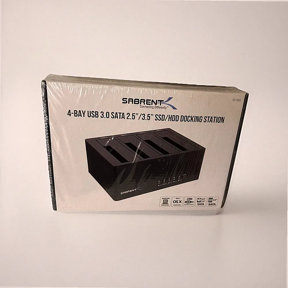 Sabrent 4-Bay USB 3.0 SATA 2.5in/3.5in SSD/HDD Docking Station DS-U3B4