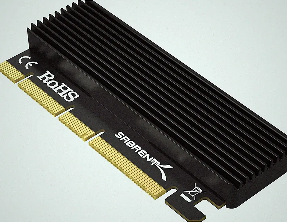 SABRENT M.2 Nvme SSD to Pcie X16/X8/X4 Adapter Card with Aluminum Heatsink, Easy
