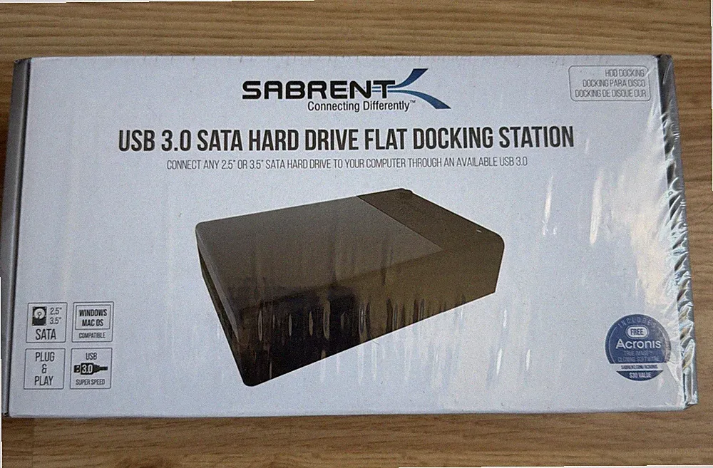 SABRENT USB 3.0 to SATA External Hard Drive Flat Docking Station for 2.5/3.5"