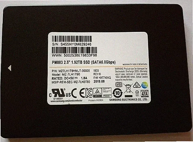 Samsung 1.92TB PM883 SSD 2.5" SATA MZ-7LH1T90 MZ7LH1T9HMLT %100 health drive