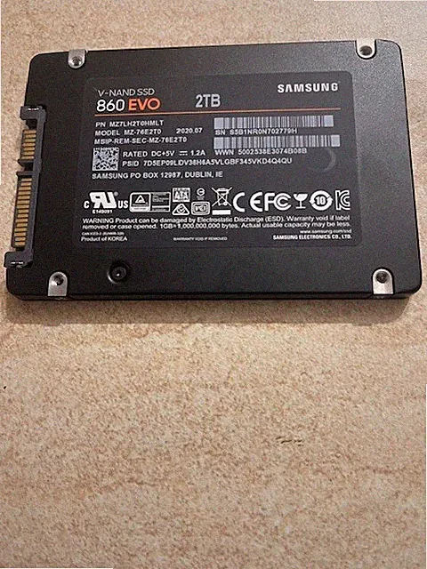 Samsung 860 EVO 2TB Sata SSD 2.5" SSD