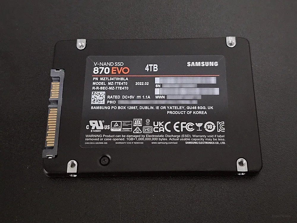 Samsung 870 EVO 4TB 2.5" SATA SSD (MZ-77E4T0) - 100% - Perfect Health
