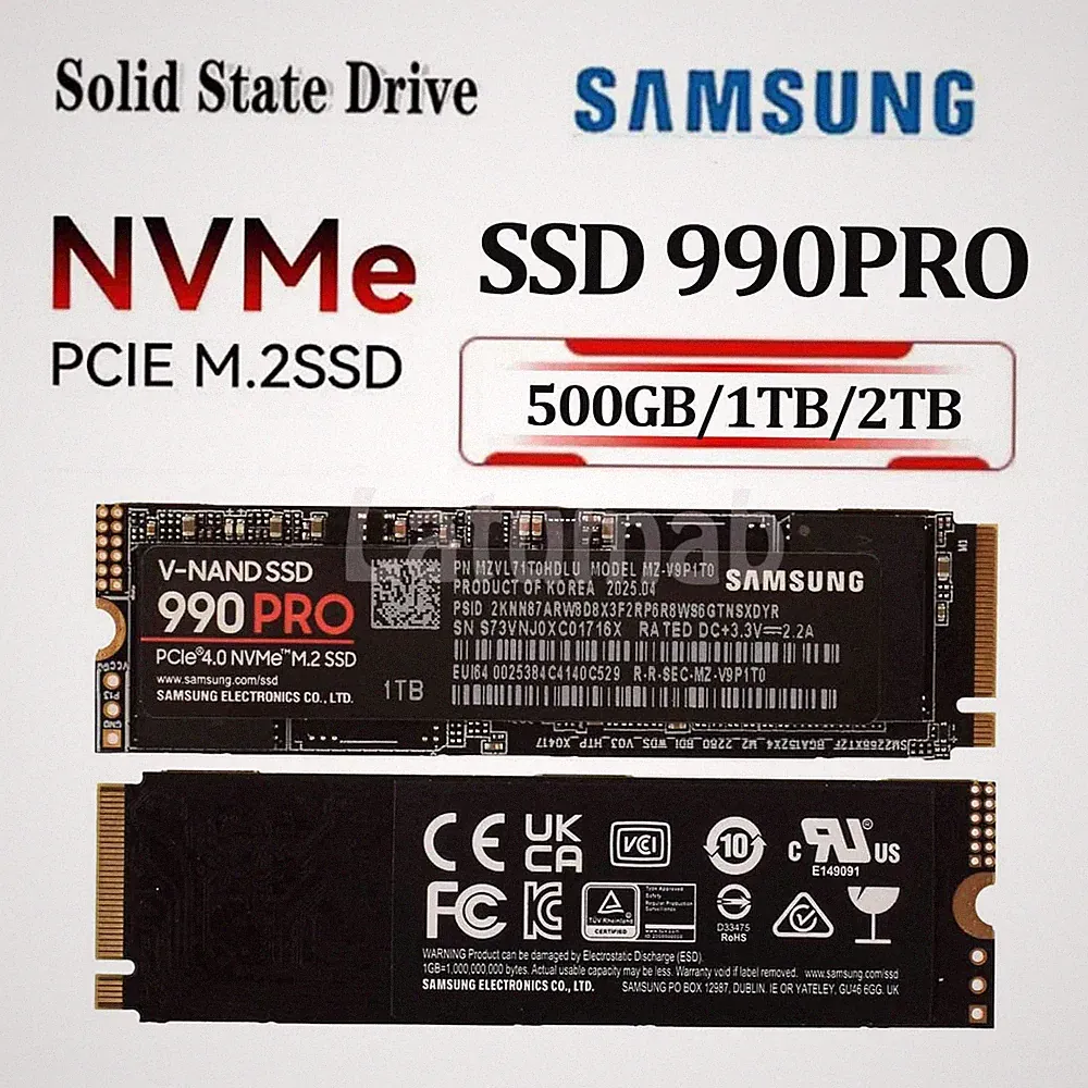 Samsung 990PRO 500GB 1TB 2TB NVMe PCIe4.0 M.2 2280 Internal SSD State Hard Drive