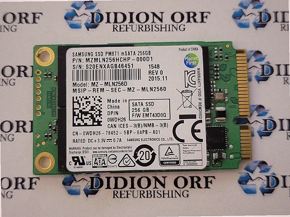 SAMSUNG PM871 256GB mSATA SSD MZ-MLN256D, Grade A+, SKU 11038