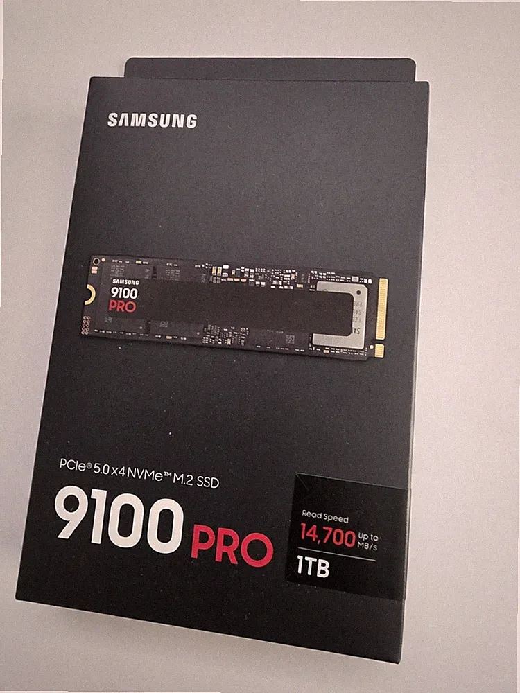 Samsung SSD 9100 PRO 1TB,PCIe 5.0x4 M.2 2280, Seq. Read Speeds Up to 14,700 MB’s