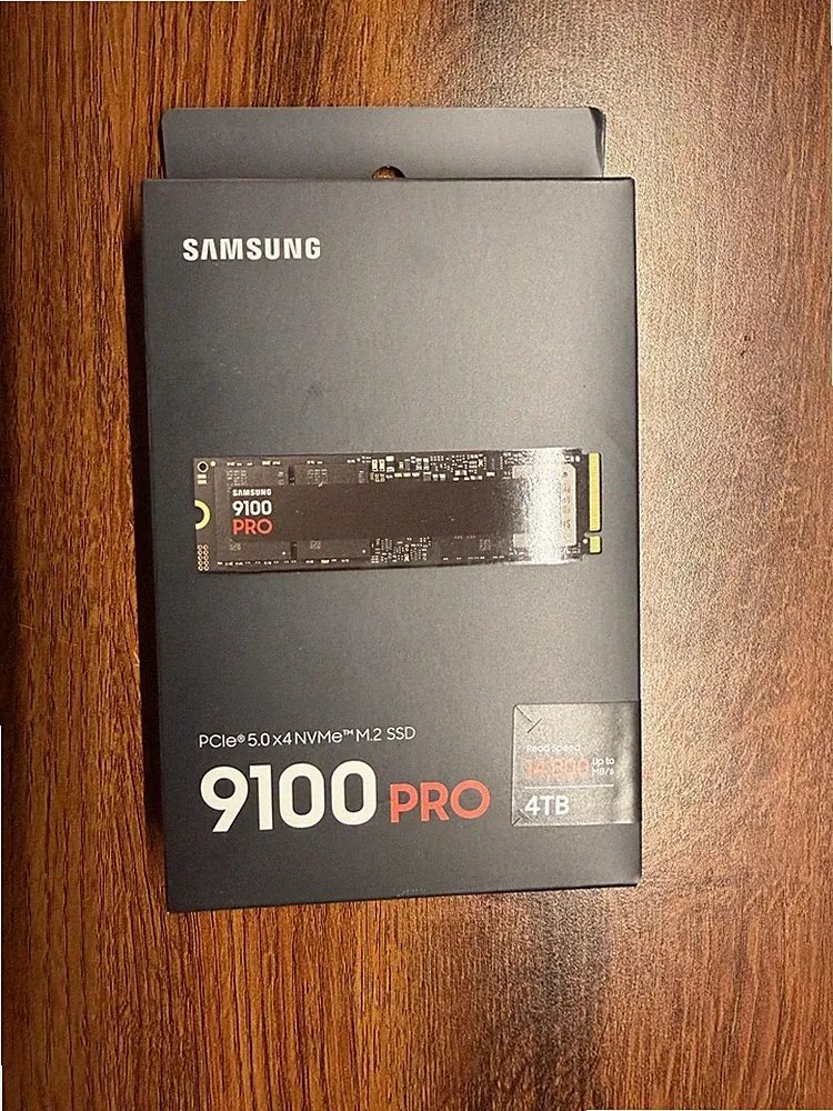 Samsung SSD 9100 PRO 4TB, PCIe 5.0x4 M.2 2280, Seq. Read Speeds Up to 14,800MB/s