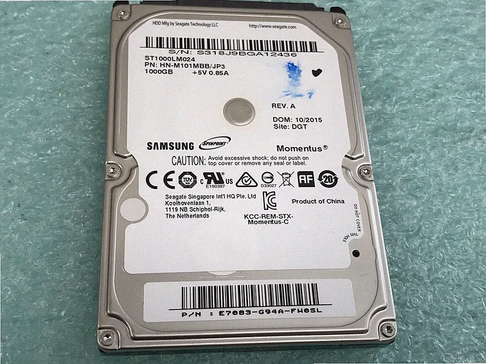 Samsung ST1000LM024 1TB 5400RPM Laptop 2.5" SATA Hard Drive - HD323A