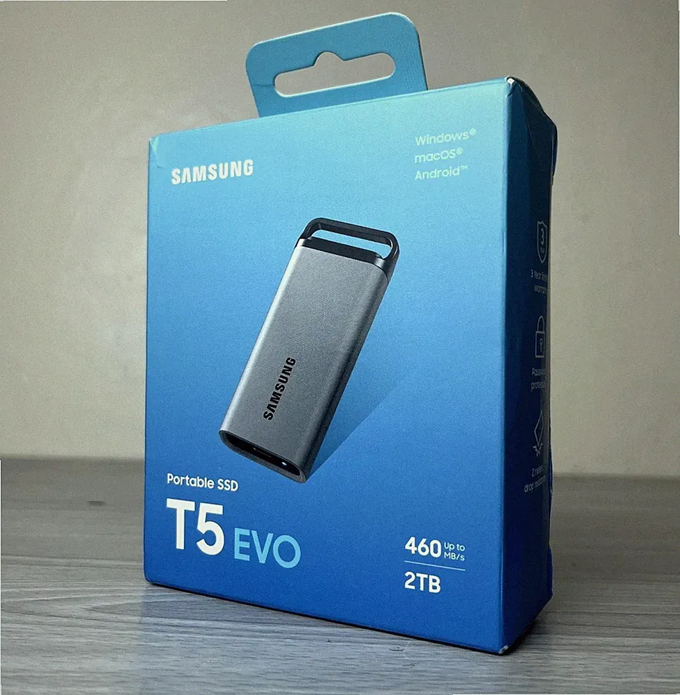 SAMSUNG T5 EVO Portable SSD 2TB USB 3.2 External SSD Drive