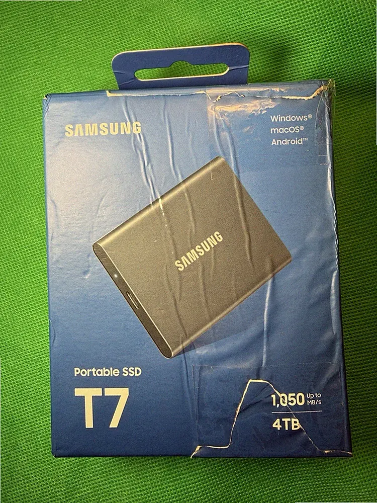 Samsung T7 4TB Portable External SSD Gray USB 3.2 NVMe 1050MB/s AES Encryption